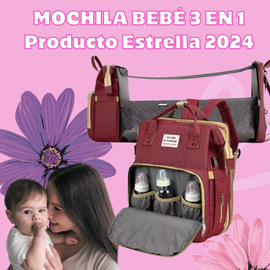 Mochila 3 en 1 para tu bebé 💖 Cuna, Mochila y más en un solo producto 👶🏻